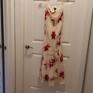H&M silk floral print dress
